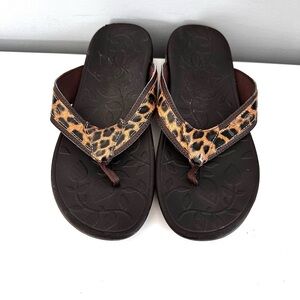 Leopard Print Women's Sandals Dr Scholl’s size 8
